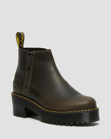 Women's Dr Martens Rometty Leather Chelsea Boots Brown | AU 128GSO